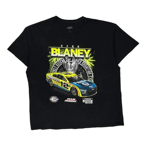 Ryan Blaney Team Penske Nascar T-Shirt - XL Black Cotton