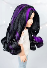 Beautifully Custom 11 Wig Fits AMERICAN GIRL/Others Deluxe Paradise Galaxy Black