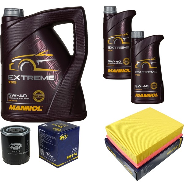 SCT Inspektionspaket 7L Mannol Extreme 5W-40 FüR Audi 2.6 2.8 A6 2.4 A4 VW-image