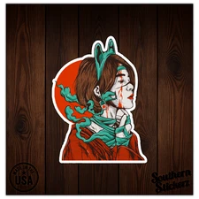 Japanese Nerd Girl - Vinyl Decal Sticker - Car Window Laptop - ebn7856