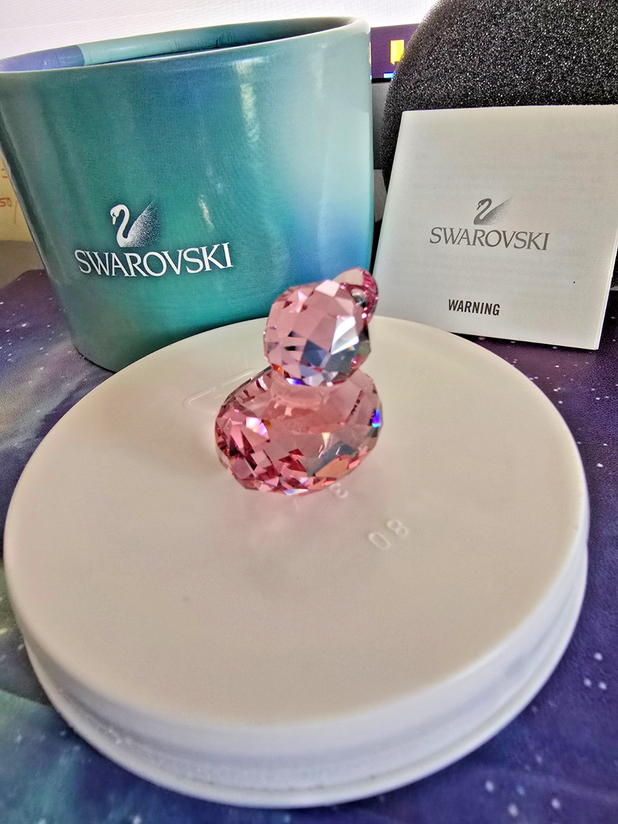 チ*ャ様 877【ローズルビー】恋愛運UP⁈ハッピーダック／SWAROVSKIフ Swarovski Happy Duck (Mini) - Rosy Ruby Lovlots Crystal - 5155723