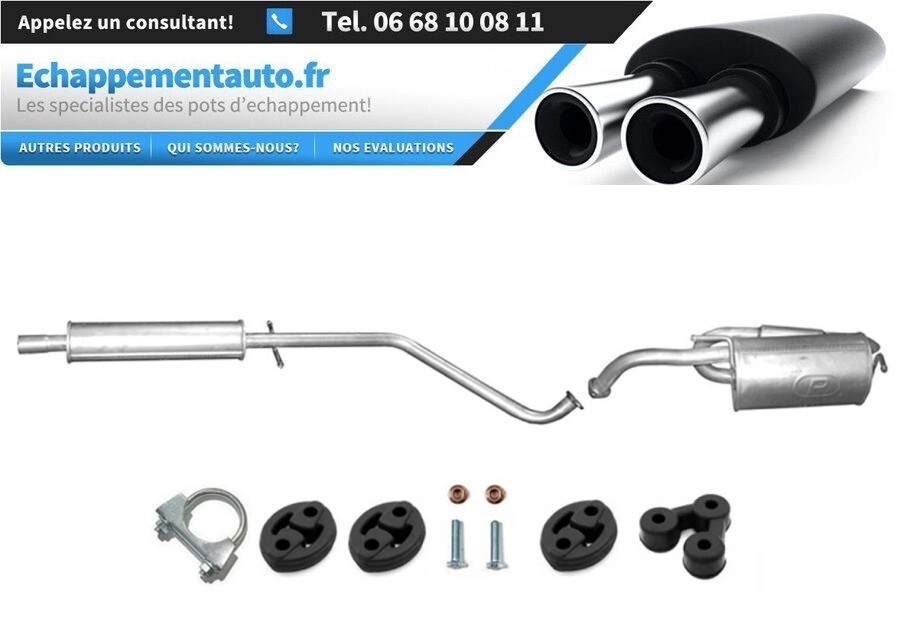 Kit échappement Chevrolet Spark 2005-2010 arrière pour réparation et passage au contrôle technique