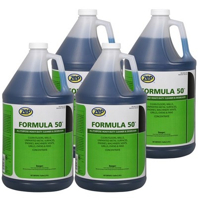 Zep Formula 50 Heavy-Duty Alkaline Cleaner - 1 Gallon (Case of 4) 85924