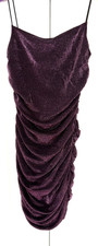 WINDSOR Purple Sparkle Ruched Bodycon Mini-Dress  Small???