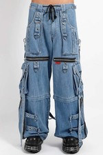 Tripp NYC Denim X Strap Pants Light Blue