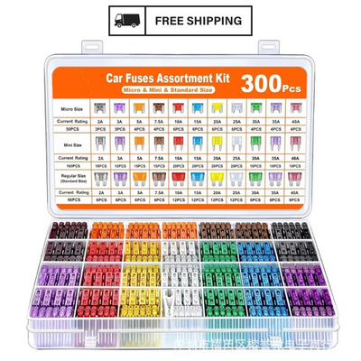 #ad 300Pcs Car Fuse Assortment Kit 160 Mini Blade Fuses Automotive 90 Standard Au $10.45