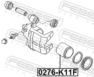 2x ✅Fits FEBEST 0276-K11F FRONT CALIPER PISTON  ⭐UK Seller⭐