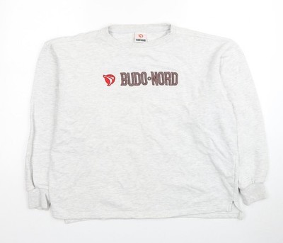 Budo Nord Damen Pullover Sweatshirt grau Baumwolle Größe M Pulli
