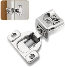 30 Pair -60 Pcs 1-1/4 Inch Overlay Cabinet Hinges, Stainless Steel Soft Close Fa
