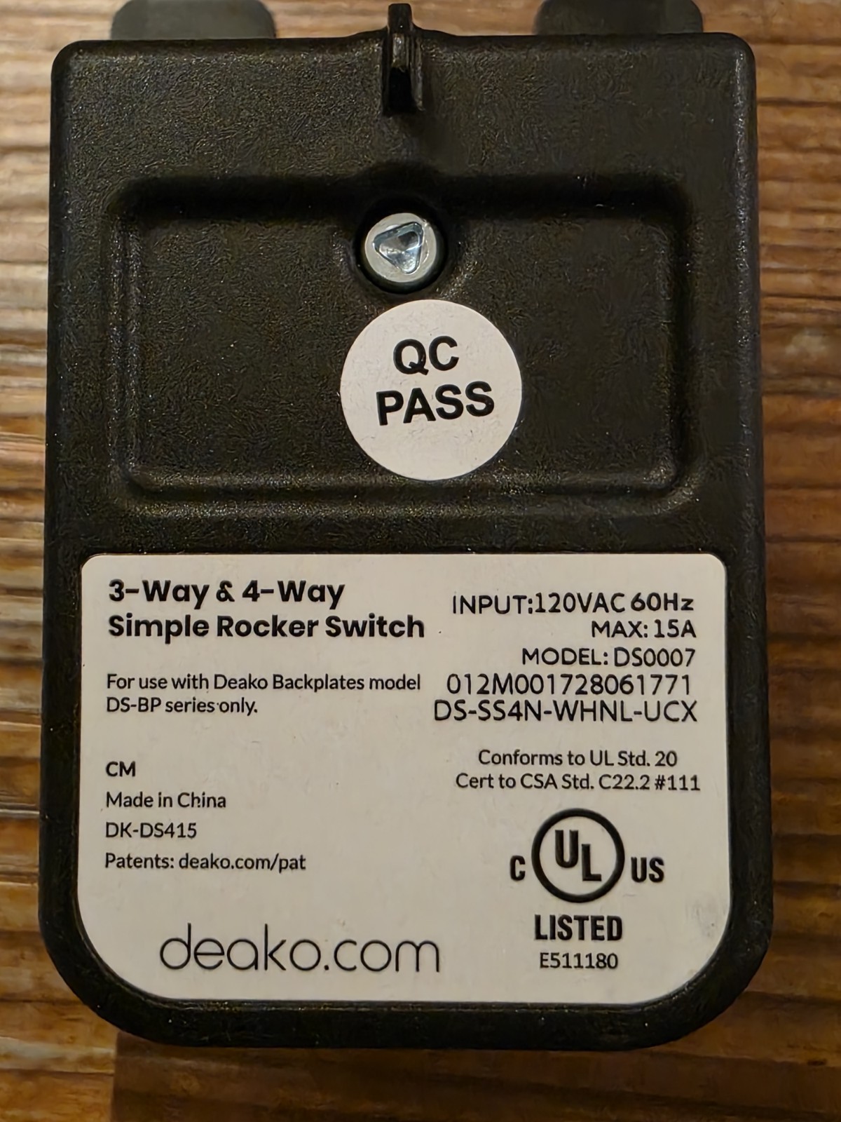 Lot of 7 DEAKO 3 way 4 way Simple Rocker Switch - DS0007 Open Box Switch Only