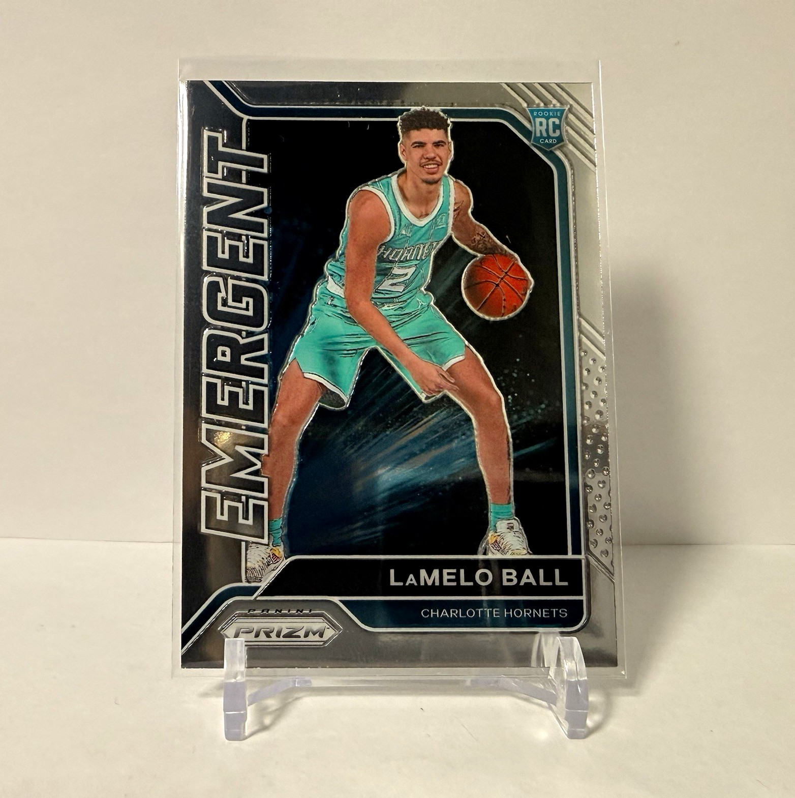 Panini 2020-21 Prizm LaMelo Ball RC Silver Prizm Emergent #23 Hornets