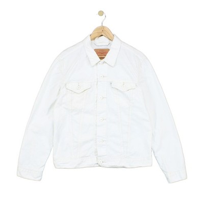 Levis Canvas Jacke Herren Größe L weiß klassisch Trucker