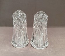 Cristal D Arques Durand Crystal Salt & Pepper Stoppered Shaker Set Villemont New