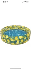 POOLCANDY CHILDREN DELUXE INFLATABLE POOL-LEMON PRINT-78” DIAMETER &15” TALL-NEW