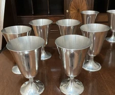 Vintage Stieff Pewter P55 Goblets 5 3/4” tall (set of 6)