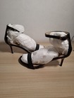 Ralph Lauren Womens Black Allie Mid Heel Perforated Leather Shoes Size 7b