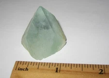 1.1" BEAUTIFUL NATURAL GREEN APOPHYLLITE CRYSTAL PYRAMID POINT TIP INDIA 21g *A1
