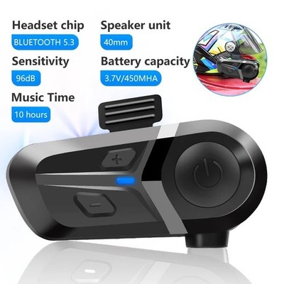 Bluetooth 5.3 Motorcycle Helmet Headset Wireless HiFi Headphone Motorbike Call