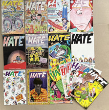 HATE by PETER BAGGE. (1990) FANTAGRAPHICS 1-10, 13-15, 17, 27, 30. COMICS