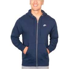 Nike Men  s Full Zip Club Fleece Hoodie FN3861-451 Blue Size XXL
