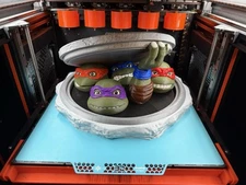 TMNT Miniature NYC Sewer Manhole Cover Prop Leo Michael Donatello Raphael XL 14”