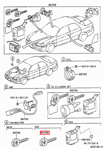 Genuine Corolla ZZE123 ZZE122 ZZE121 Transmitter Transponder Key Sub Uncut - Picture 12 of 20