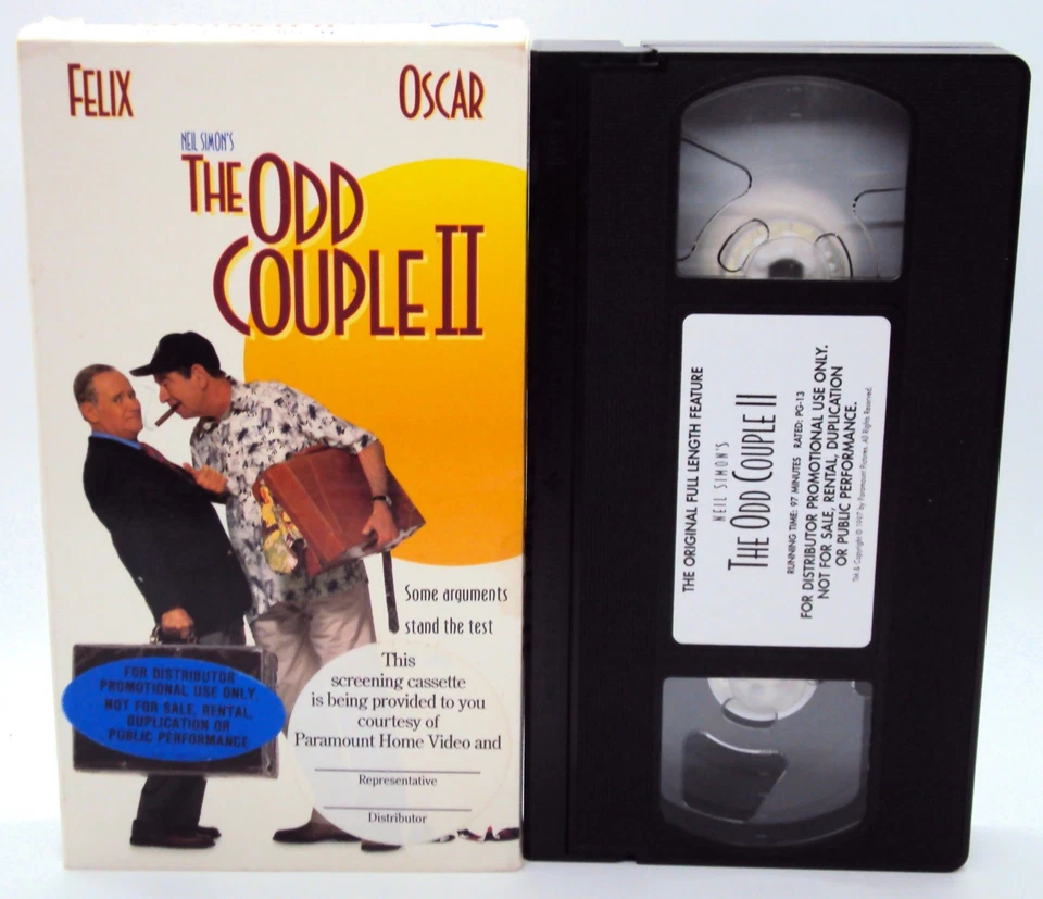 THE ODD COUPLE I & II VHS Jack Lemmon Walter Matthau Sequel Promo Screener - Image 2 of 4