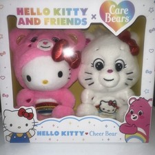 Sanrio X Care Bears Hello Kitty Cheer Bear 2 Pack Plush 10 Collectible NIB