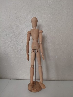 Vintage Wooden Artist Model 13'' Articulated Figure Sketching Sculpting