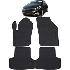 Auto Gummi Fußmatten Schwarz Premium Set für Peugeot 208 12-19