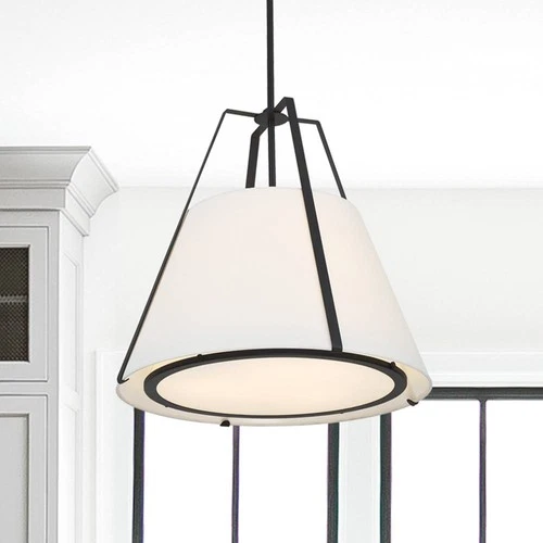 Crystorama Fulton 20" Wide Black Metal Pendant Light - Picture 1 of 10