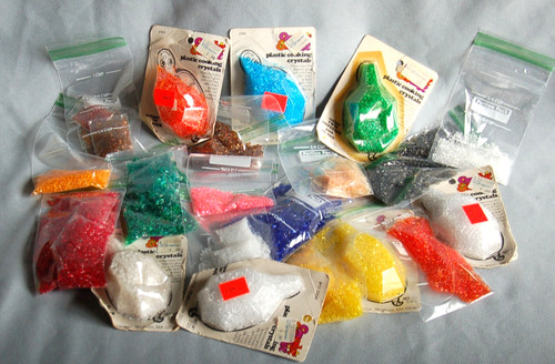 Lot of Makit & Bakit Stained Glass Plastic Cooking Crystals ~ 2 lb, Asst Colors