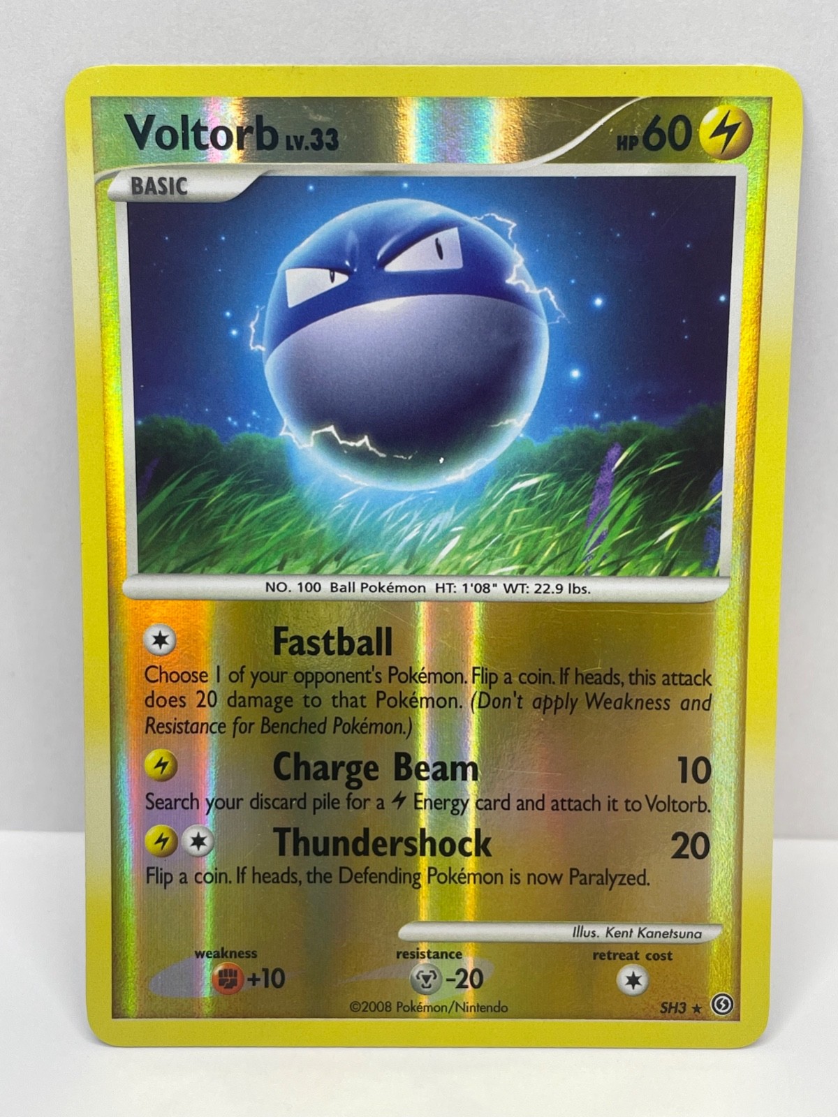 Pokemon TCG Shiny Voltorb Stormfront Reverse Holo SH3 Lightly Played