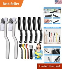 Hard Bristle 11-Piece Cleaning Brush Set for Kitchen and Bathroom Spaces
