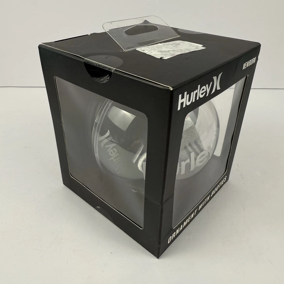 Hurley Recién Nacido Navidad Adorno Botines Gris Rojo Bebé Calcetines 0-6 Meses Nuevo en Caja Foto 2 de 4