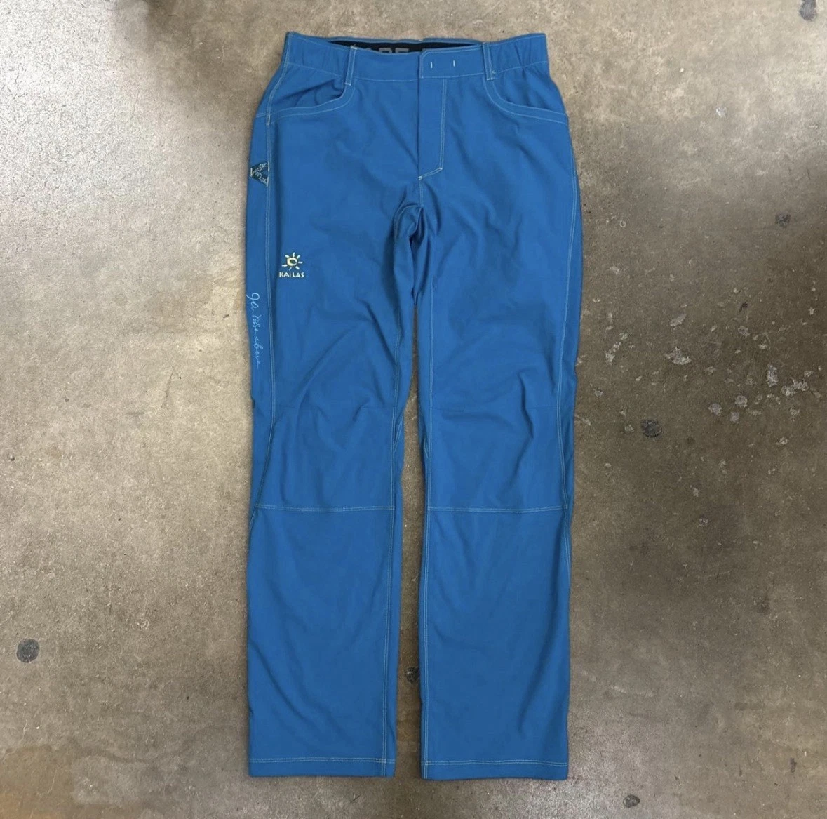 Kailas 9A Pants Men's XL Yellow Lightweight Quick Dry Classic Rock Climbing