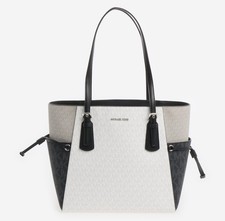 Image of MICHAEL KORS Black/White Voyager Multi Monogram Tote Bag BNWT RRP £425 UK