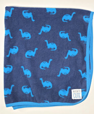 Carters Blue Dinosaur Mighty Cute Fleece Baby Boy Blanket Security Lovey B65