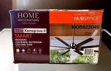 HOME DECORATORS KENSGROVE II 72 in. SMART CEILING FAN WITH REMOTE, 72" OUTDOOR