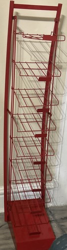 Metal Store Display Fixture 61” Talks 13” Wide - Red