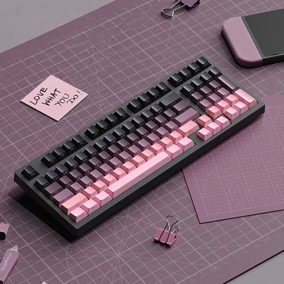 133 Keys Ergonomic Gradation Themed Keycap Set for 6.25U Mechanical Keyboards