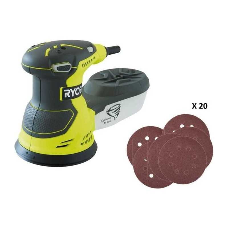 Ponceuse excentrique RYOBI variateur de vitesse 7000 a 13000 osc min