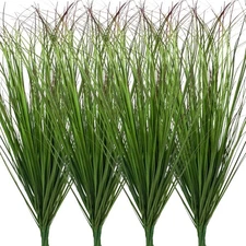 12Pcs Artificial Grass Plants, Faux Shrubs Wheat Grass, Artificial Tall Grass Fa