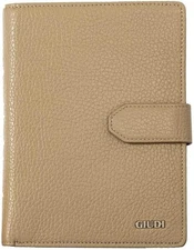 GIUDI Greige Medical Card Holder Genuine Leather Made in Italy Women's