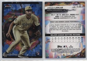 2024 Topps Finest Rare Blue Refractor /99 Jordan Lawlar #239 Rookie RC