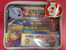 TY BEANIE BABIES OFFICIAL CLUB PLATINUM EDITION COLLECTOR S CARDS COINS CLUBBYII