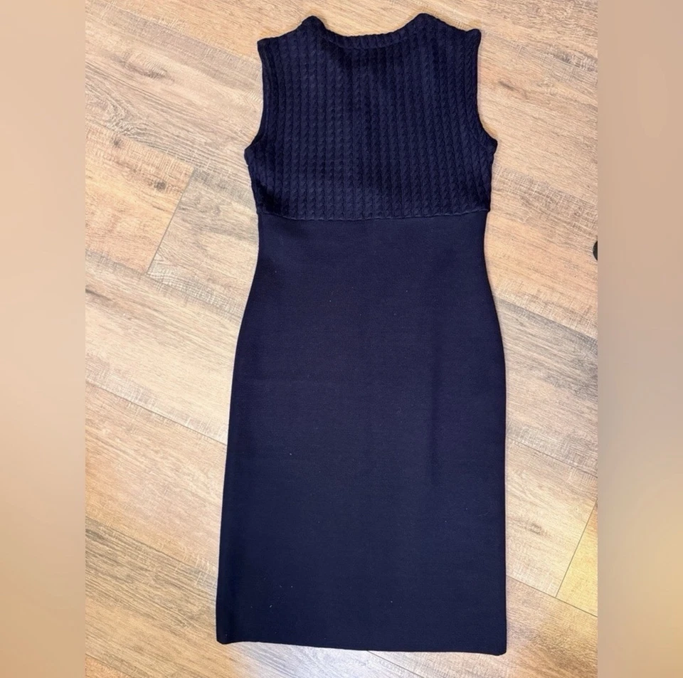 Vestido midi Carolina Herrera elegante zafiro | Talla pequeña Foto 3 de 4