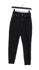 NA-KD Women's Jeans W 24 in Black Cotton with Elastane, Polyester Skinny