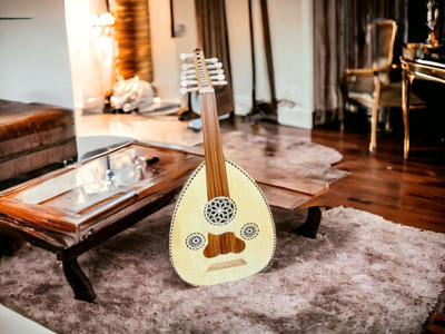 Moroccan Handcrafted Oud Instrument  Traditional Middle Eastern Music Instrument
