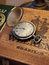 Jean Jacot vintage Edelstahl Mineralglas Quartz Taschenuhr UVP* 148,00 EUR